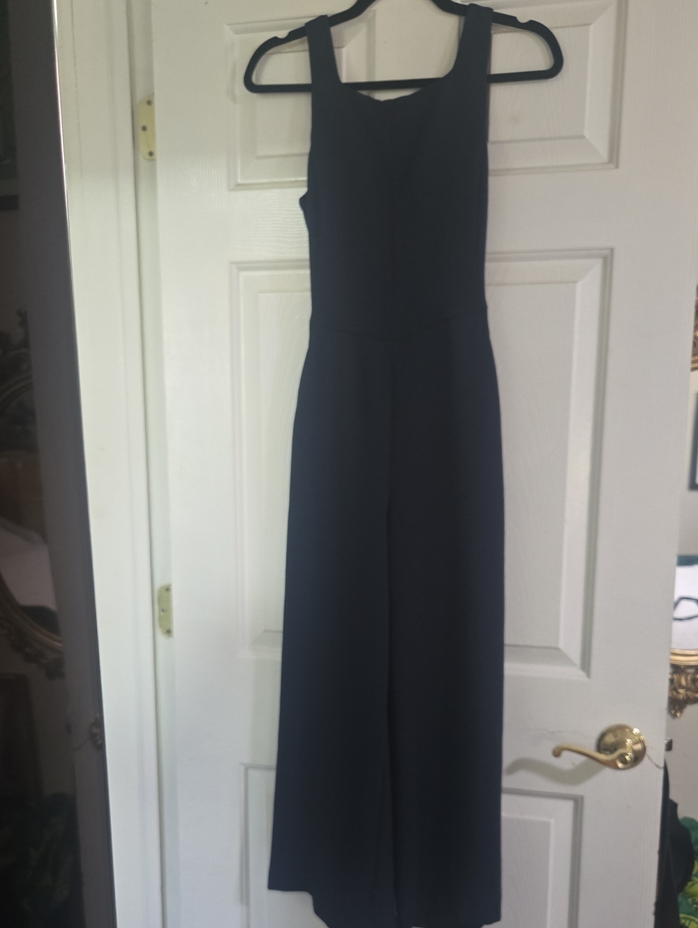 Wilfred Navy Sleeveless Wide-Leg Jumpsuit